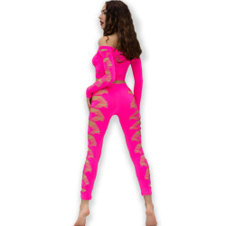 Chilirose - Cr 4632 Haut & Pantalon Fuchsia S/L